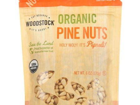 Woodstock Nuts - Organic - Pine Nuts - 6 Oz - Case Of 8 Sale