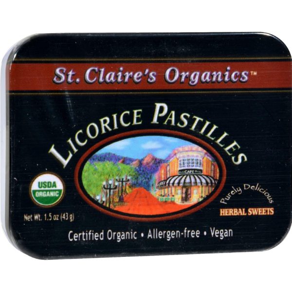 St Claire s Organic Licorice Sweets Display Case - Case Of 6 - 1.5 Oz Sale