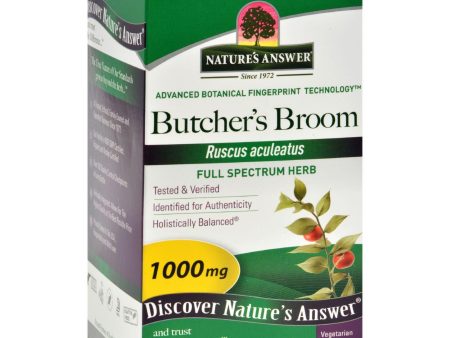 Nature s Answer Butcher s Broom Root - 90 Vegetarian Capsules Hot on Sale