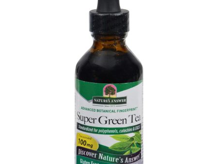 Nature s Answer Super Green Tea Alcohol And Sugar Free - 2 Fl Oz on Sale