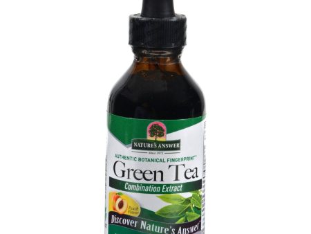 Nature s Answer Super Green Tea Alcohol Free Peach - 2 Fl Oz For Cheap