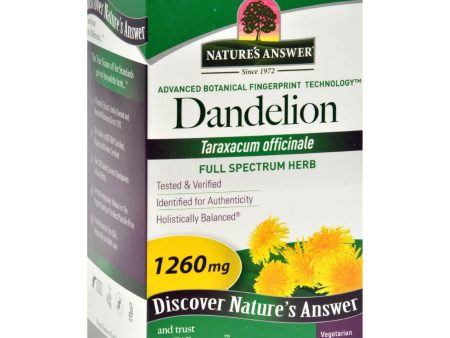 Nature s Answer Dandelion Root - 90 Vegetarian Capsules Online now