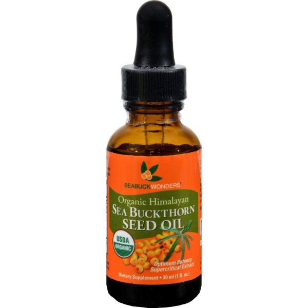 Seabuck Wonders Organic Himalayan Seabuckthorn Seed Oil - 1 Fl Oz Supply