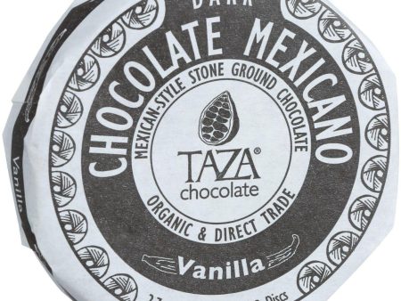 Taza Chocolate Organic Chocolate Mexicano Discs - 50 Percent Dark Chocolate - Vanilla - 2.7 Oz - Case Of 12 Online Sale