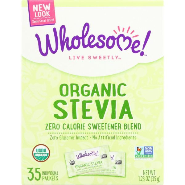 Wholesome Sweeteners Stevia - Organic - 35 Count - 1.23 Oz - Case Of 6 Hot on Sale