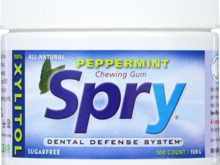 Spry Chewing Gum - Xylitol - Peppermint - 100 Count - 1 Each Online Hot Sale