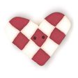 small red & white checked heart Hot on Sale