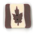 small square folk art Canadian flag Online now