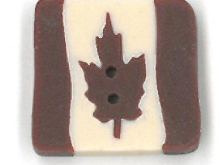 small square folk art Canadian flag Online now