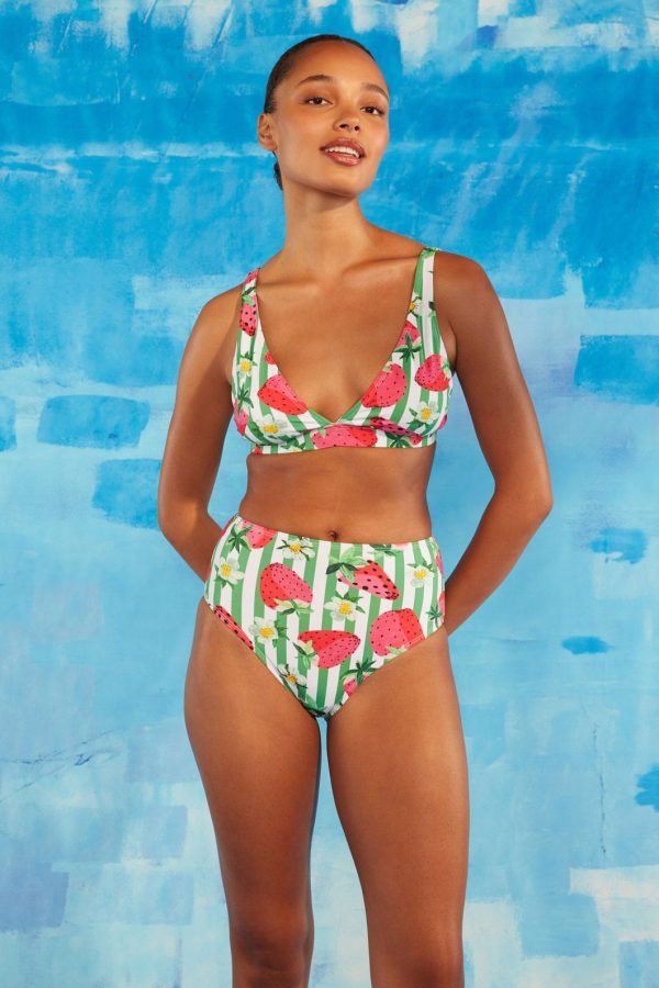 Strawberry Patch Bikini Top Hot on Sale