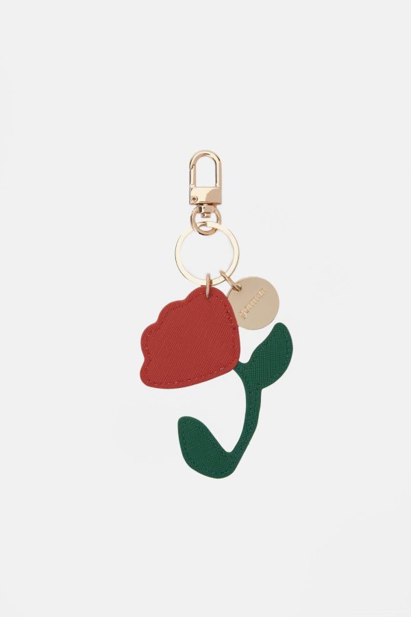 Red Flower Key Ring Sale