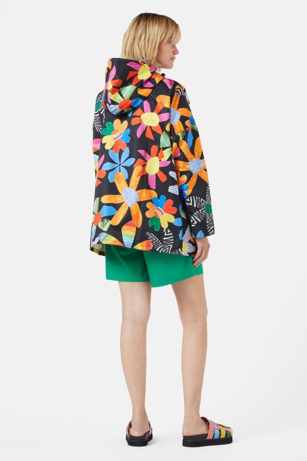 Rainbow Flower Raincoat Cheap